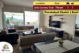 Jeita Country Club 70m2 | 30m2 Terrace | Chalet Furnished | Rent | WA