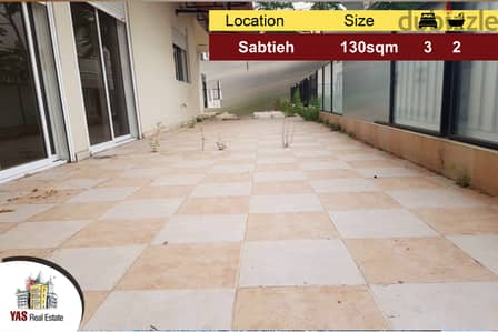 Sabtieh 130m2 | 70m2 Terrace | New | Dead End Street | PA |