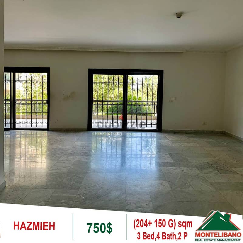 750$!! Apartment for rent located in Hazmieh 0