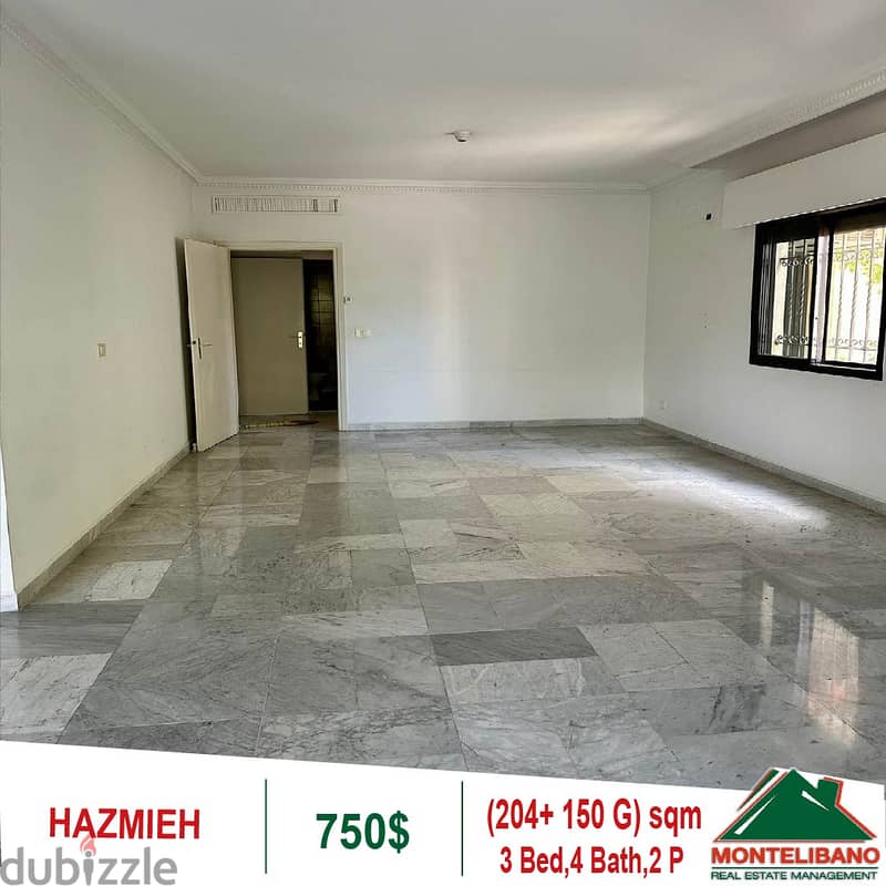 750$!! Apartment for rent located in Hazmieh 1