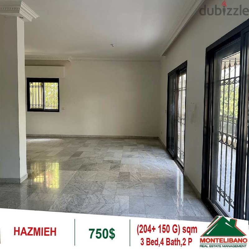 750$!! Apartment for rent located in Hazmieh 3