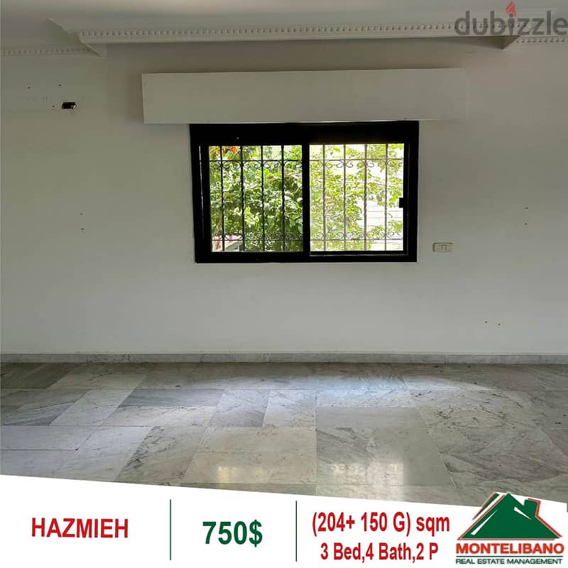 750$!! Apartment for rent located in Hazmieh 4