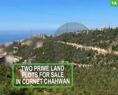 Two Prime Land Plots for Sale in Cornet Chahwan/قرنة شهوانREF#TA109635