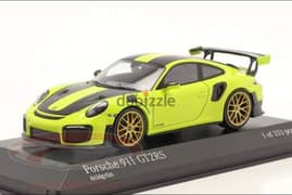 Porsche GT2-RS 2018( Weissach) Acid Green diecast car model 1;43.