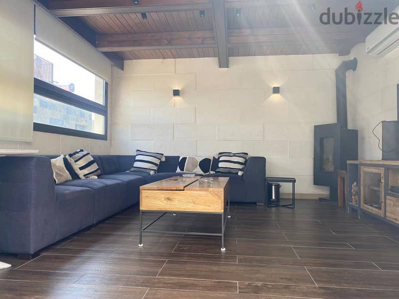 L15913- Spacious Furnished Duplex With Terrace For Sale in Al Jamhour 3