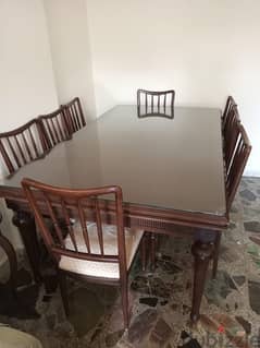 Dining table with 8 chairs