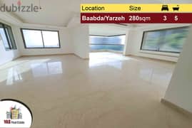 Baabda/Yarzeh 280m2 | 120m2 Terrace | Luxury Building | Sea View | PA