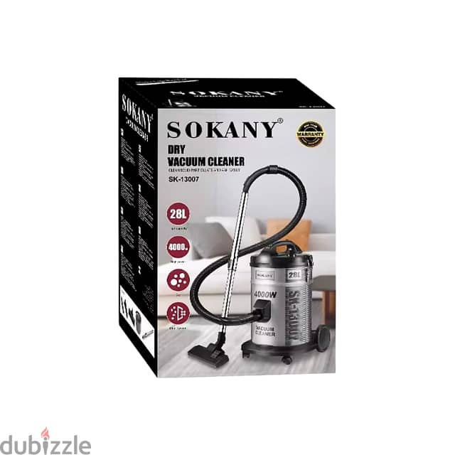 Sokany Barrel Vacuum Cleaner, Large 28L Strong Suction Vacuum مكنسة 7