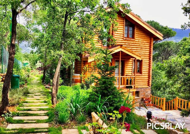 wooden house for sale in hasbaya . فيلا خشب للبيع في حاصبيا ٤٠٠،٠٠٠$ 1