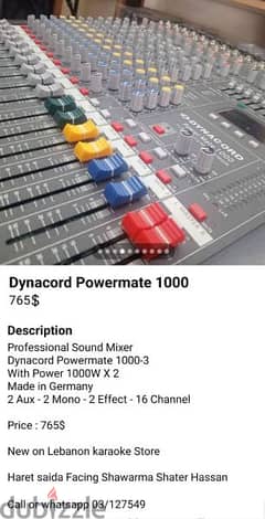 Dynacord Powermate 1000 Professional Mixer 0