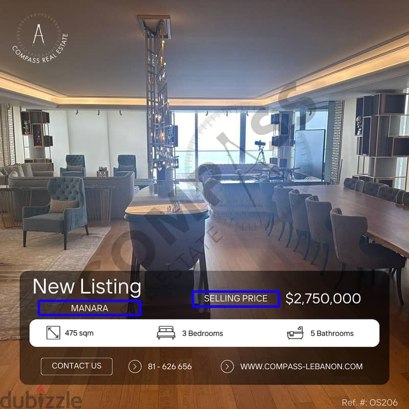 Consider this Luxurious Apartment for Sale in Manara. 0