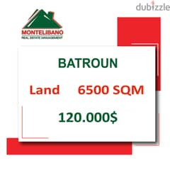 6500SQM!!! 120000$ Land for sale in Batroun!!!