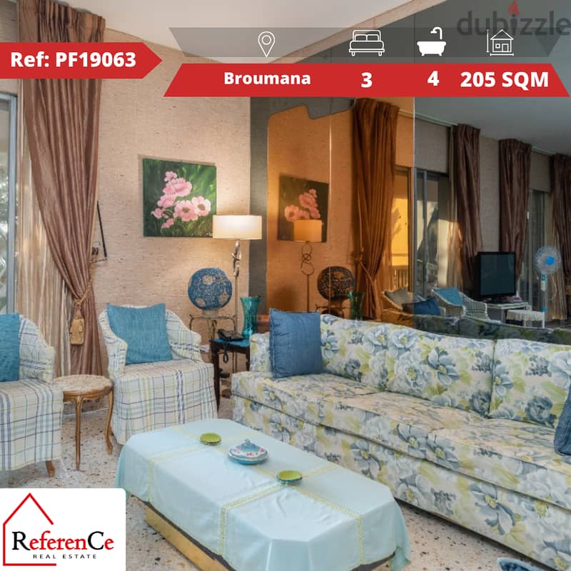 Furnished apartment in Broummana شقة مفروشة  في برمانا 0