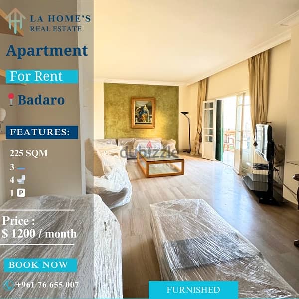 apartment for rent in badaro شقة للايجار في بدارو 0