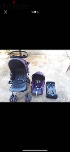 purple baby love carseat and stroller