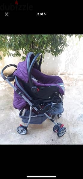 purple baby love carseat and stroller 2