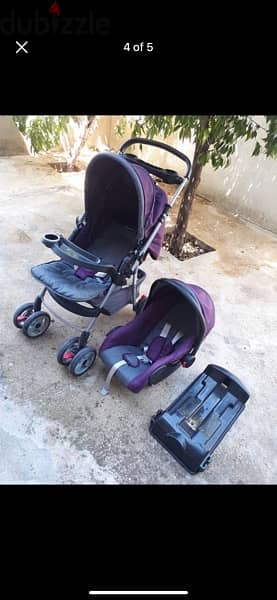 purple baby love carseat and stroller 3