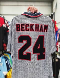 Manchester United beckham 24 rare umbro jersey 1992