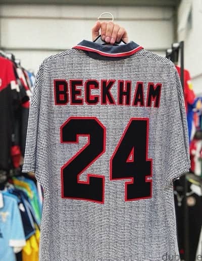 Manchester United beckham 24 rare umbro shirt 1994