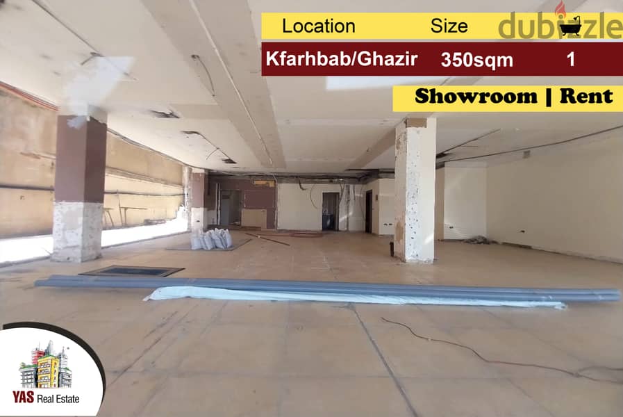 Kfarhbab/Ghazir 350m2 | Showroom for Rent | Perfect Investment | IV | 0