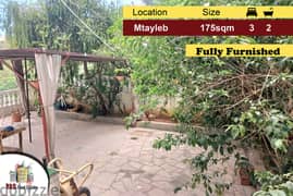 Mtayleb 175m2 | 50m2 Terrace | Furnished | Calm Street | PA | 0