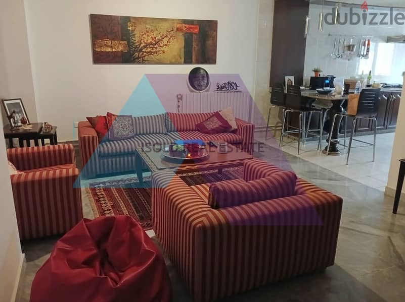 Fully furnished 175m2 apartment with 50m2 terrace for sale in Mtayleb 4