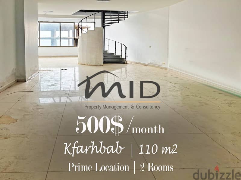 Kfarehbab | BuildingAge10 | Duplex 110m² Shop/Office | Prime Location 1