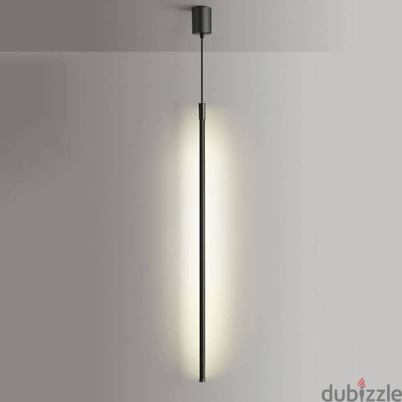 Slim Pendant Light - Minimalist 3-Color LED Hanging Lamp, 60cm 2