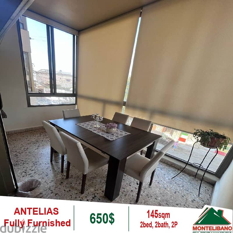 Fully Furnished Apartment with View for rent in Antelias!! 4