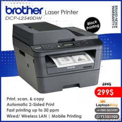 Brother Laser DCP-L2540DW | Black Printing | 3in1 Wireless Printer