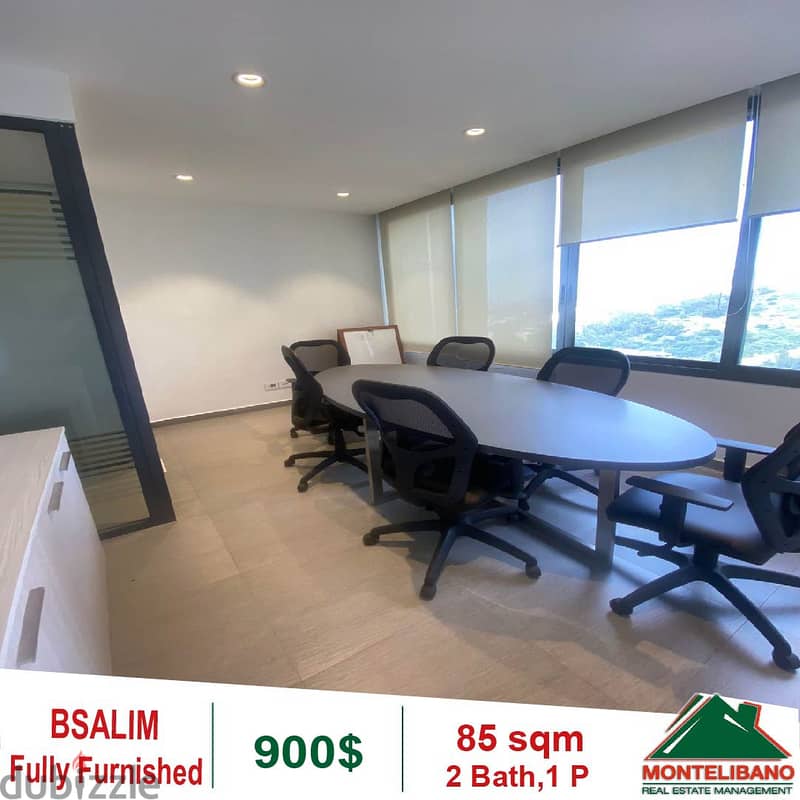 900$!! Fully Furnished Office for rent in Bsalim 2