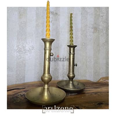 Vintage brass candlestick holders 
شمعدان نحاس انتيك