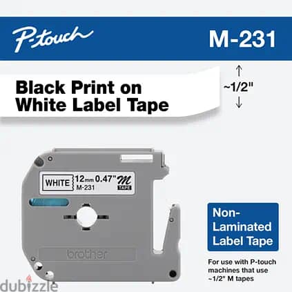 Brother M231 Lettering Tape 1