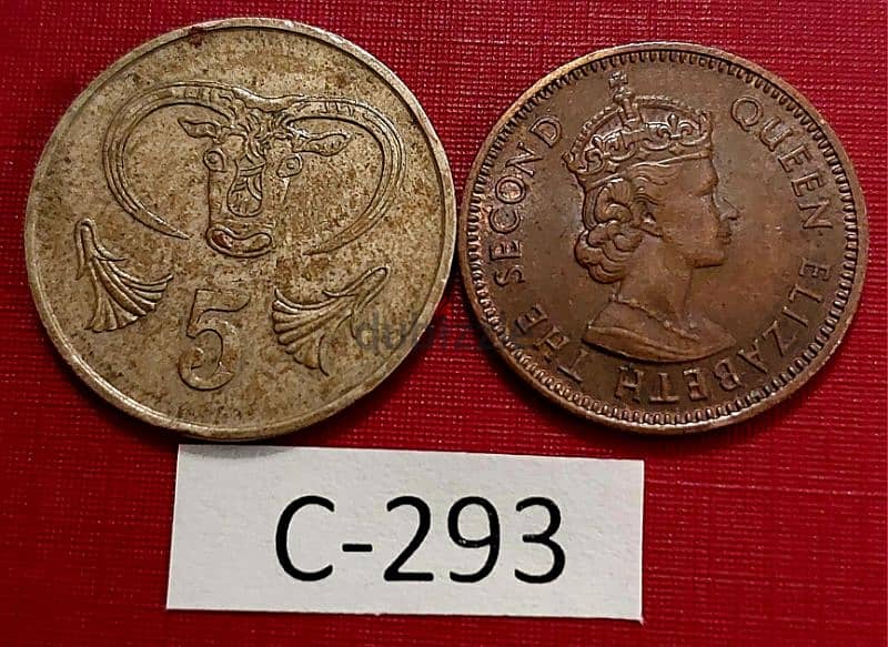 Cyprus since 1955 Lot# C-293 set of 2 coins 0