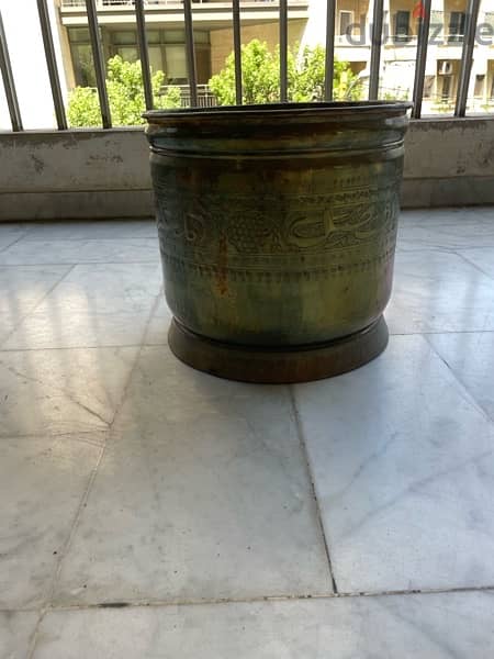 Copper plant pot cover (cuivre) (nhas) 4 different sizes 1