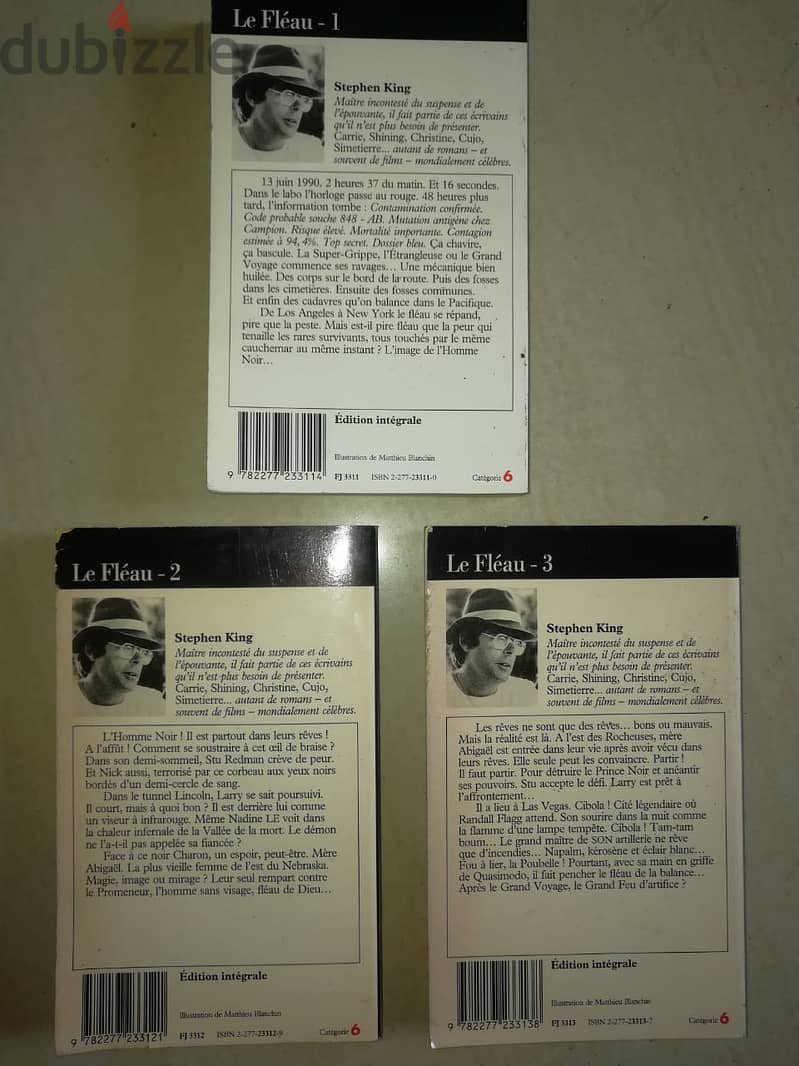 Stephen king "le Fleau" (the stand) volume 1-2-3 roman 1