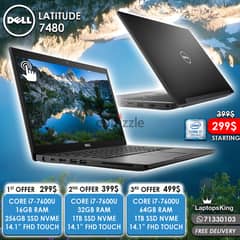 DELL LATITUDE 7480 CORE i7-7600U 14.1" TOUCH LAPTOPS 0