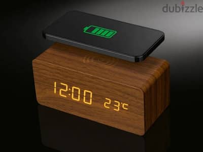 digital alarm clock with charging station