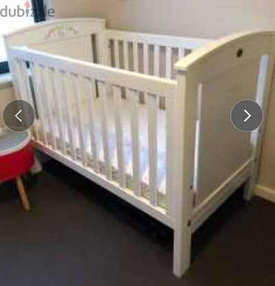 Cot bed with mattress