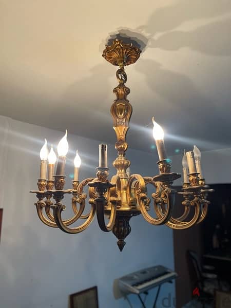 French copper Chandelier | ثريا نحاس فرنسي 2