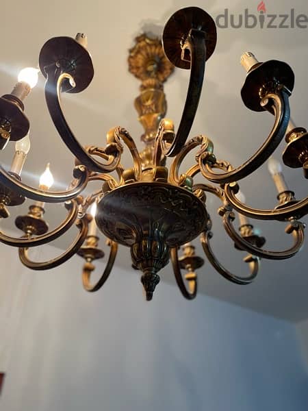 French copper Chandelier | ثريا نحاس فرنسي 1