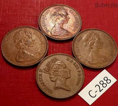 England since 1971 Q. Elizabeth II Lot# C-288 set of 4 coins