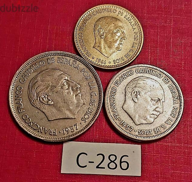 Spain since 1975 Lot# C-286 set of 3 coins 0