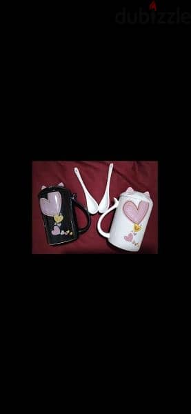 mugs 2 spoons 2 covers 2 set gift 4