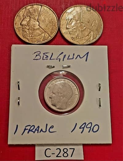 Belgium since 1986 Lot# C-287 set of 3 coins