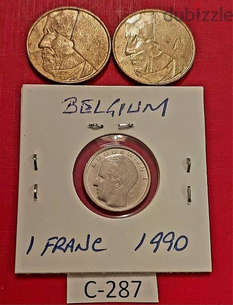 Belgium since 1986 Lot# C-287 set of 3 coins 0