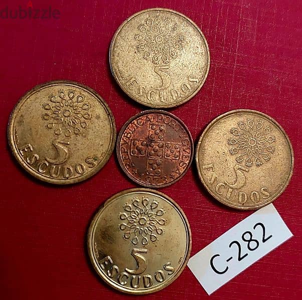 Portugal  Lot# C-282 set of 5 old coins 0