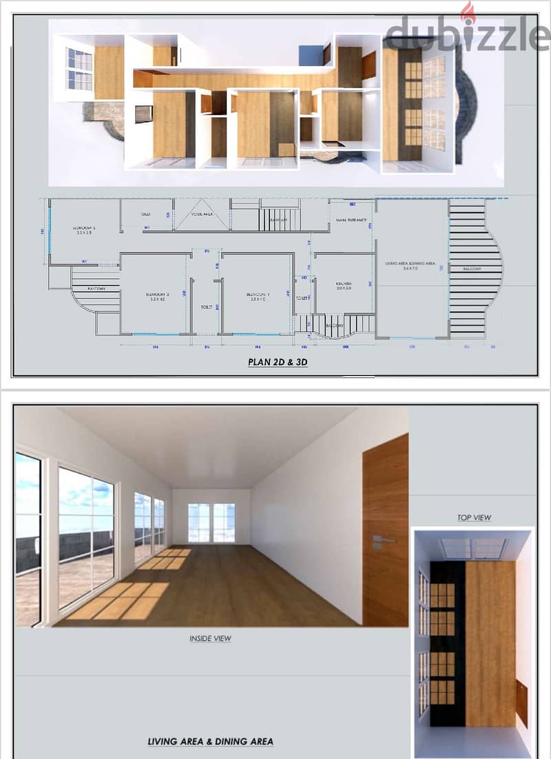 3 BR aparment in sawfar- bedghane with free maintenance 0