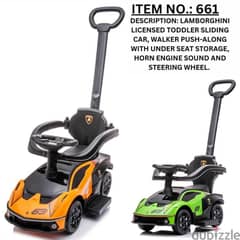 Car Kids Lamborghini Foot To Floor with handle 661 orange exclusive & 0