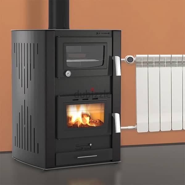 شومينه حطب Wood stove water heater 1